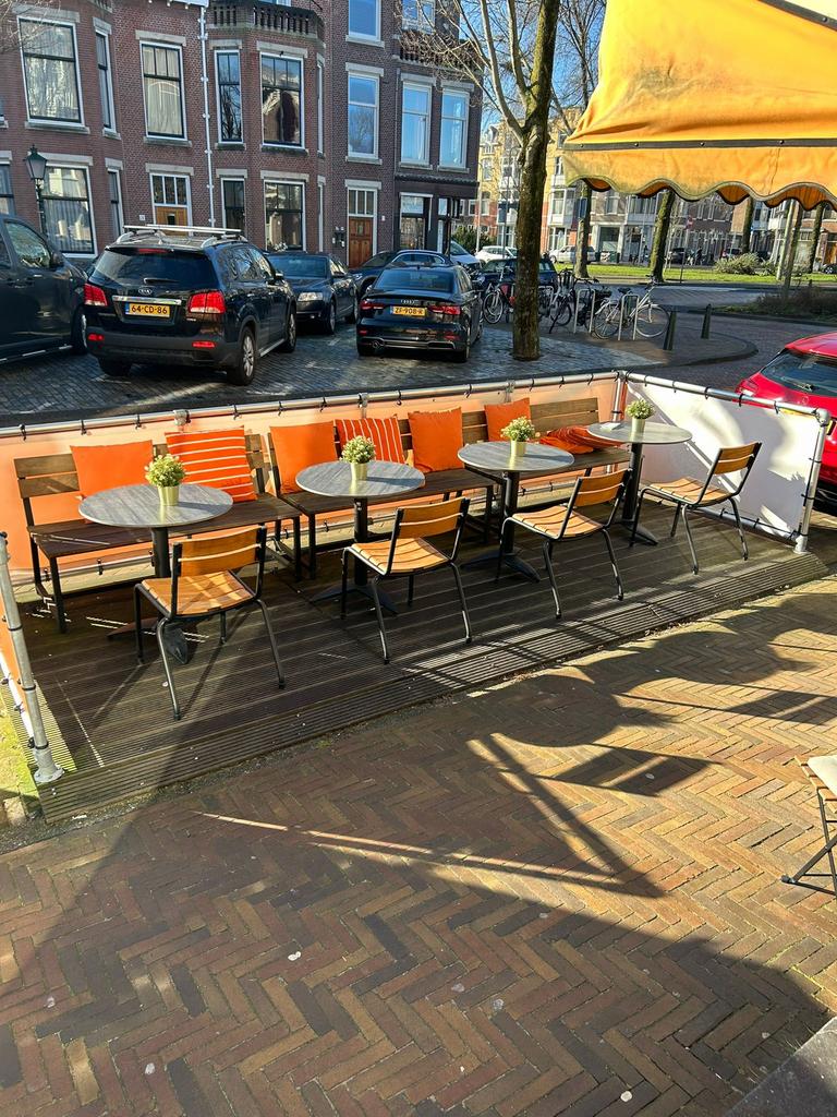 Compleet Horeca Terras, Zakelijke goederen, Horeca | Meubilair en Inrichting, Ophalen, Gebruikt, Complete inventaris