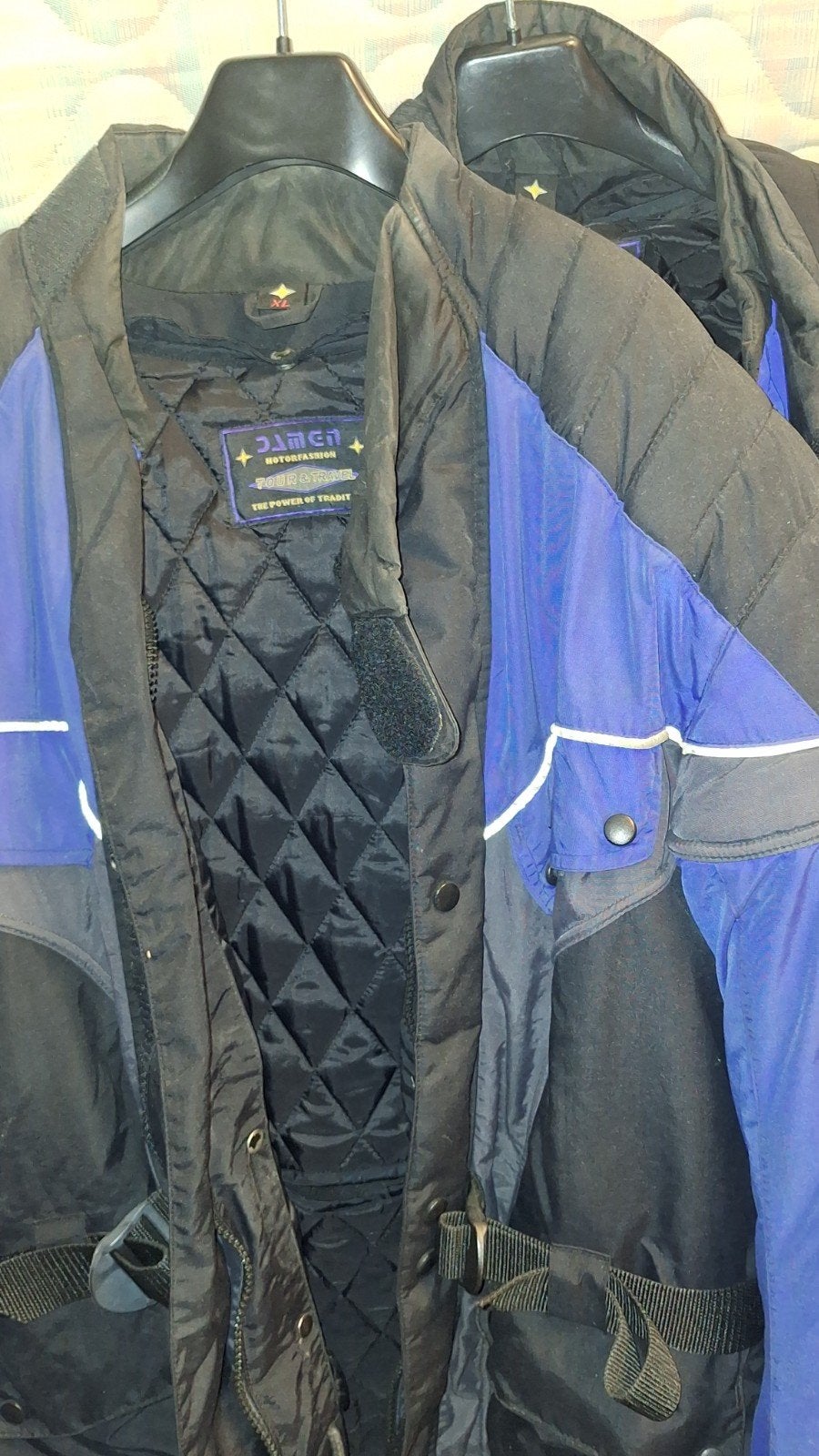 Damen Motorjas - Zwart/Blauw Textiel, Damen, Jas | textiel, Heren, Ophalen of Verzenden
