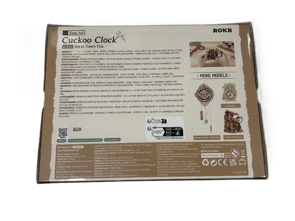 Robotime Cuckoo Clock, Ophalen of Verzenden, Nieuw