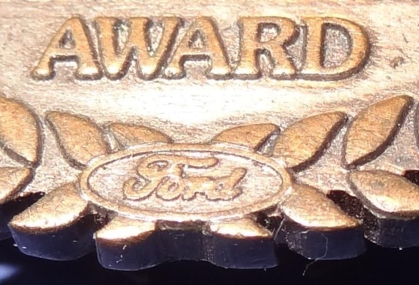 Ford The Chairman's Award Revers Knoop 29 x 17 mm, Verzenden, Gebruikt, Transport, Speldje of Pin