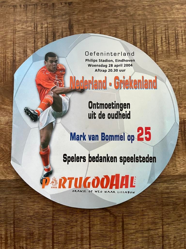 Programmaboekje Nederland - Griekenland 28 april 2004, Ophalen of Verzenden, Zo goed als nieuw, Overige binnenlandse clubs, Boek of Tijdschrift