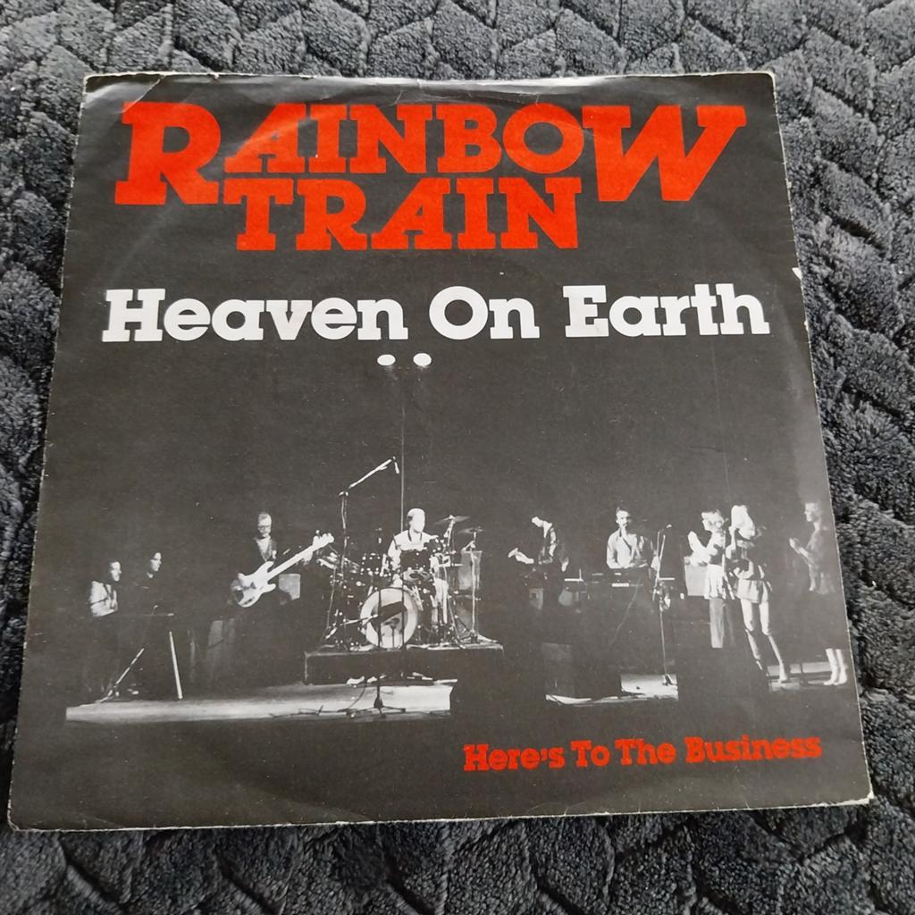 Rainbow Train - Heaven On Earth / Here's To The Business, Cd's en Dvd's, Vinyl Singles, Gebruikt, Fotohoes, 7 inch, Single