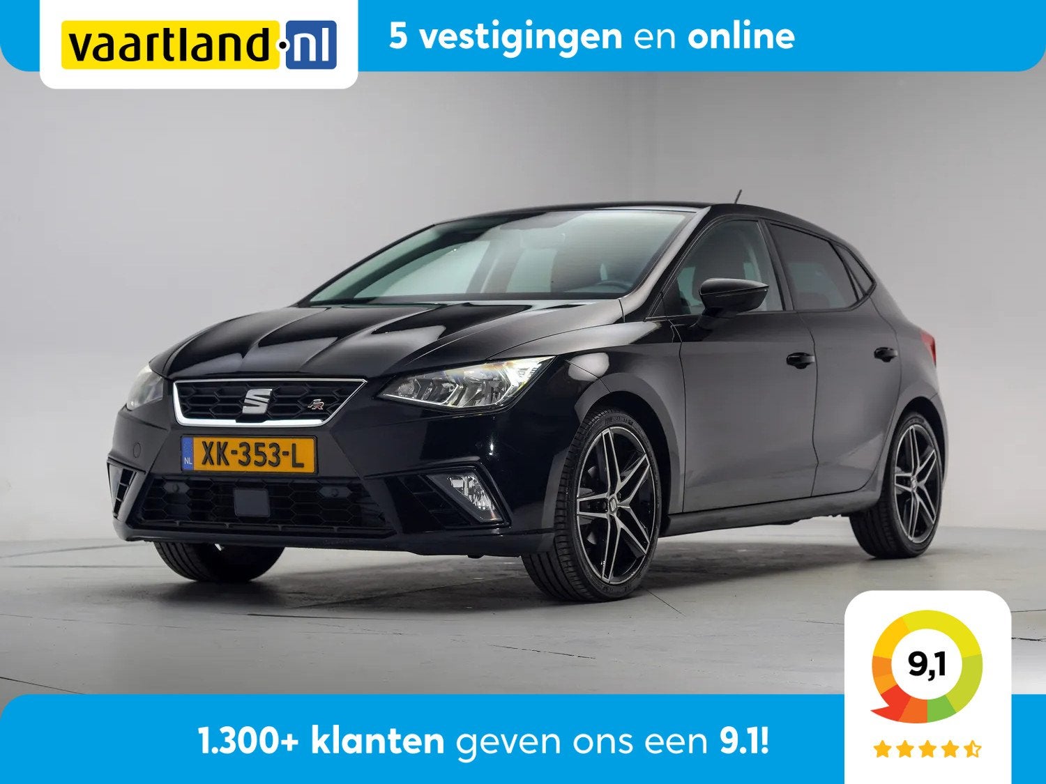 SEAT Ibiza 1.0 TSI FR Business Intense [ Clima /ecc Navi App, Auto's, 95 pk, Origineel Nederlands, Bedrijf, Handgeschakeld