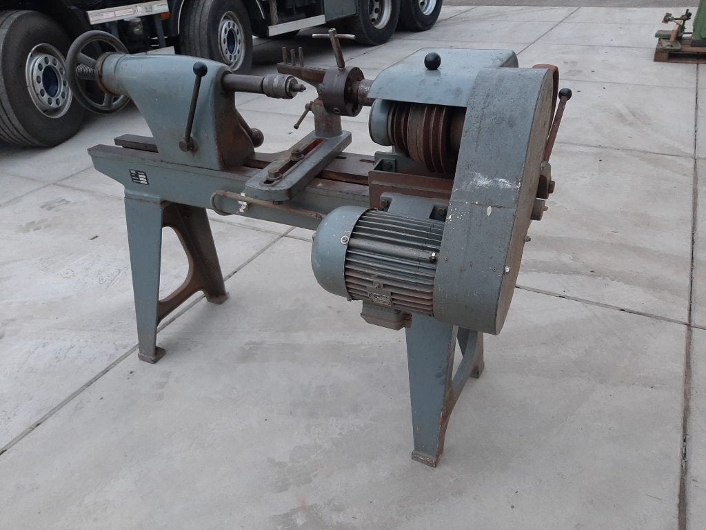 draaibank voor hout Gibas/MBM type 250 + plinten mach.Samco, Ophalen, Gebruikt, Houtdraaibank, 500 tot 1000 mm