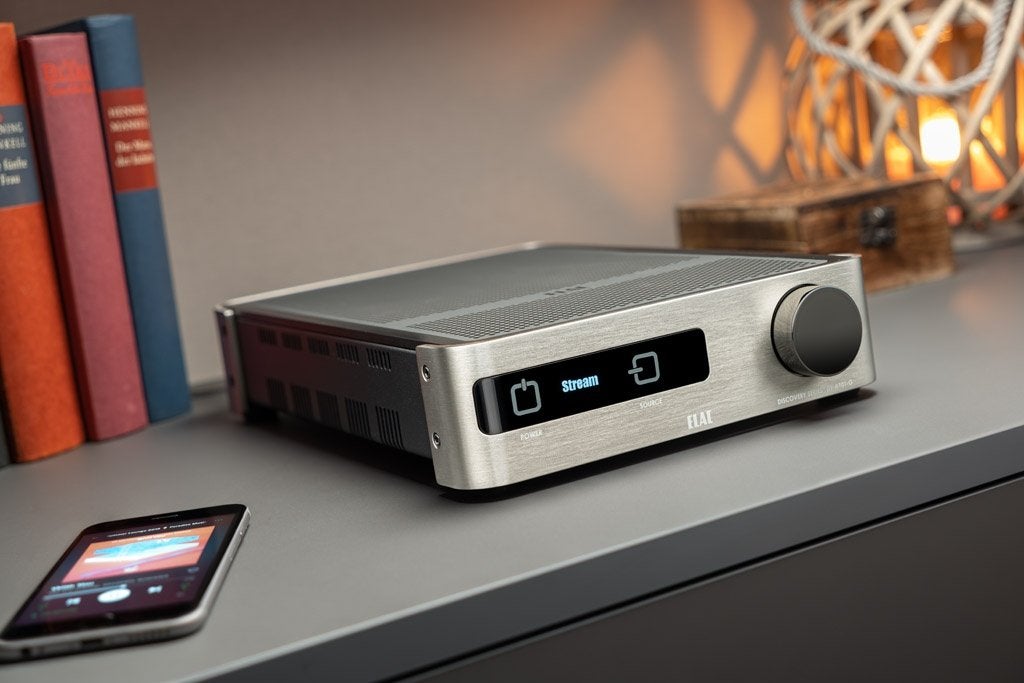 Elac DS-A101-G Versterker Streamer ZGAN, Ophalen of Verzenden, Zo goed als nieuw, 60 tot 120 watt, Overige merken
