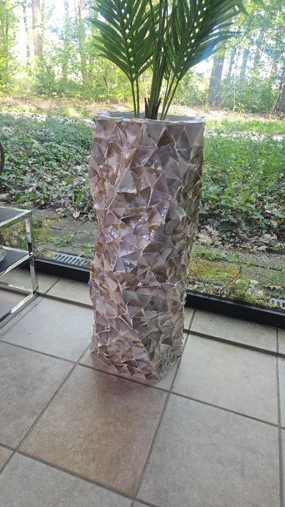 Grote handgemaakte parelmoer vaas - 120 cm, Overige materialen, Overige kleuren, Ophalen of Verzenden, Zo goed als nieuw