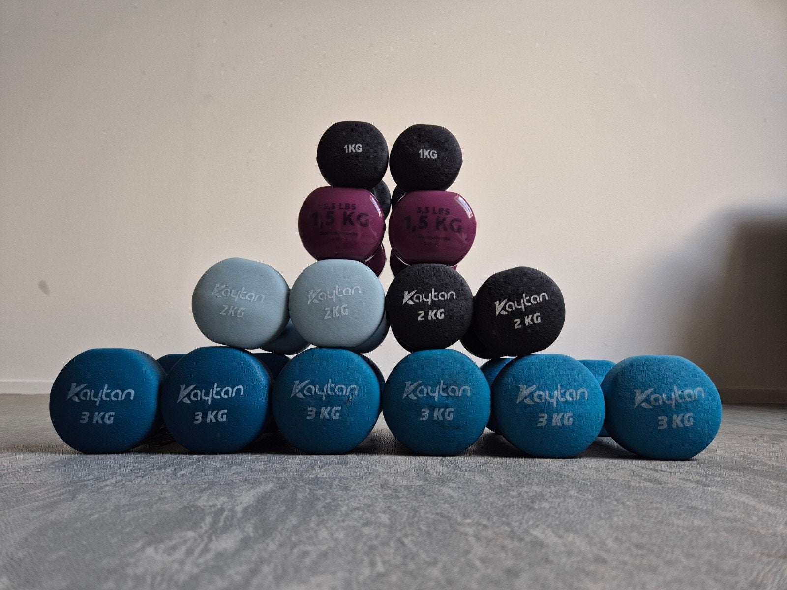 Dumbbells Set 1 t/m 3KG – 16 Stuks – Home Gym, Ophalen of Verzenden, Nieuw, Benen, Dumbbell