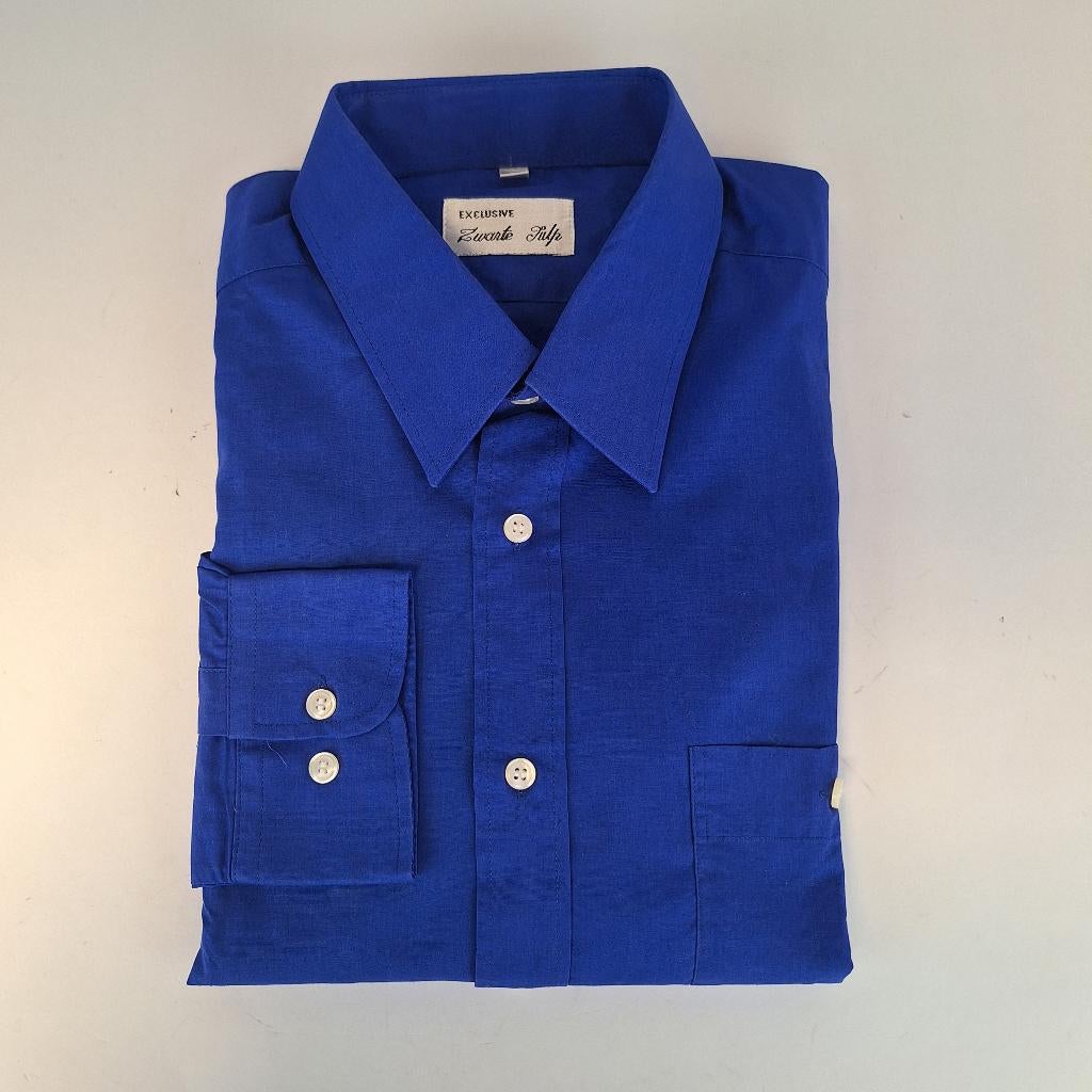 Heren overhemd lange mouw, shirt, Zwarte Tulp, 43/44 (XL), Kleding | Heren, Blauw, Zwarte Tulp, Ophalen of Verzenden, Zo goed als nieuw