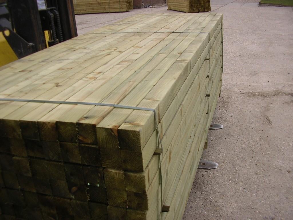 Geimpregneerde PALEN 70 x 70mm L. 1800-4000mm, Tuin en Terras, Palen, Balken en Planken, Ophalen, Nieuw, Minder dan 180 cm, Palen
