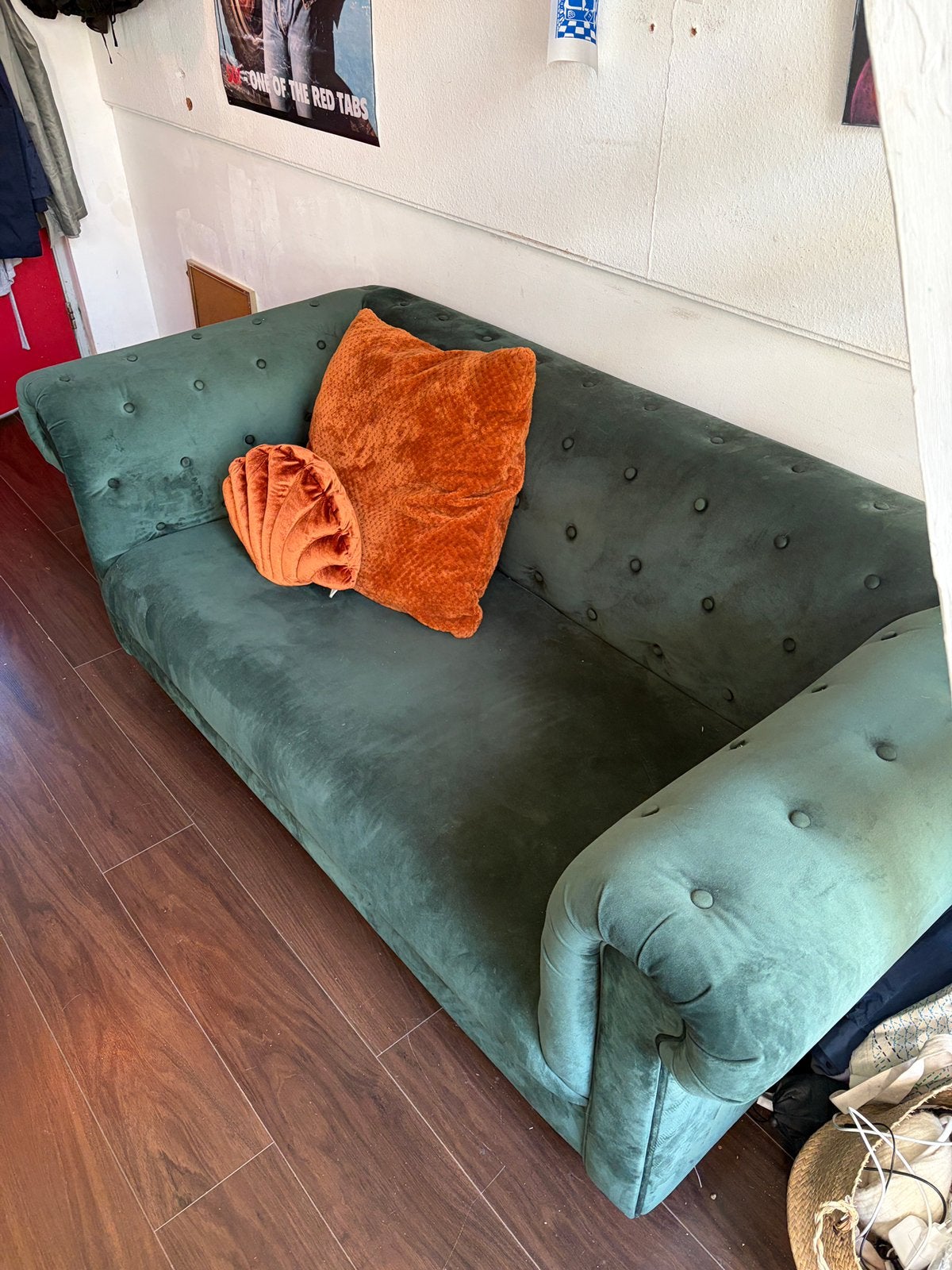 Donker groene Sofa, Huis en Inrichting, Ophalen, Gebruikt, Eenpersoons, 150 tot 200 cm