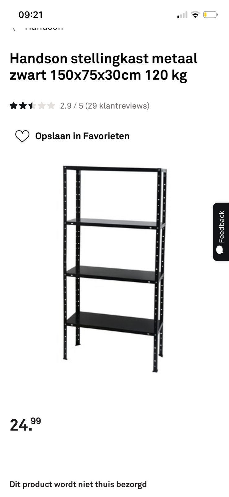 Twee zwarte (Karwei) stellingkasten, Ophalen, Gebruikt