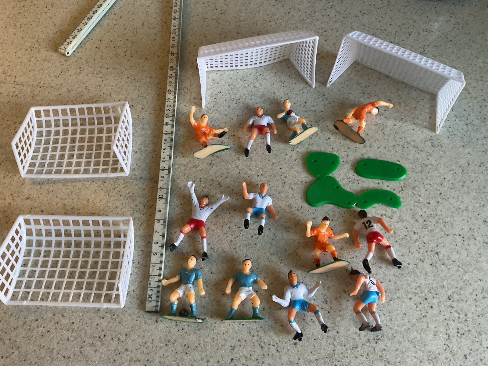 Voetbalspel figuren en doeltjes - Vintage speelgoed, Ophalen of Verzenden, Gebruikt, Jongen of Meisje