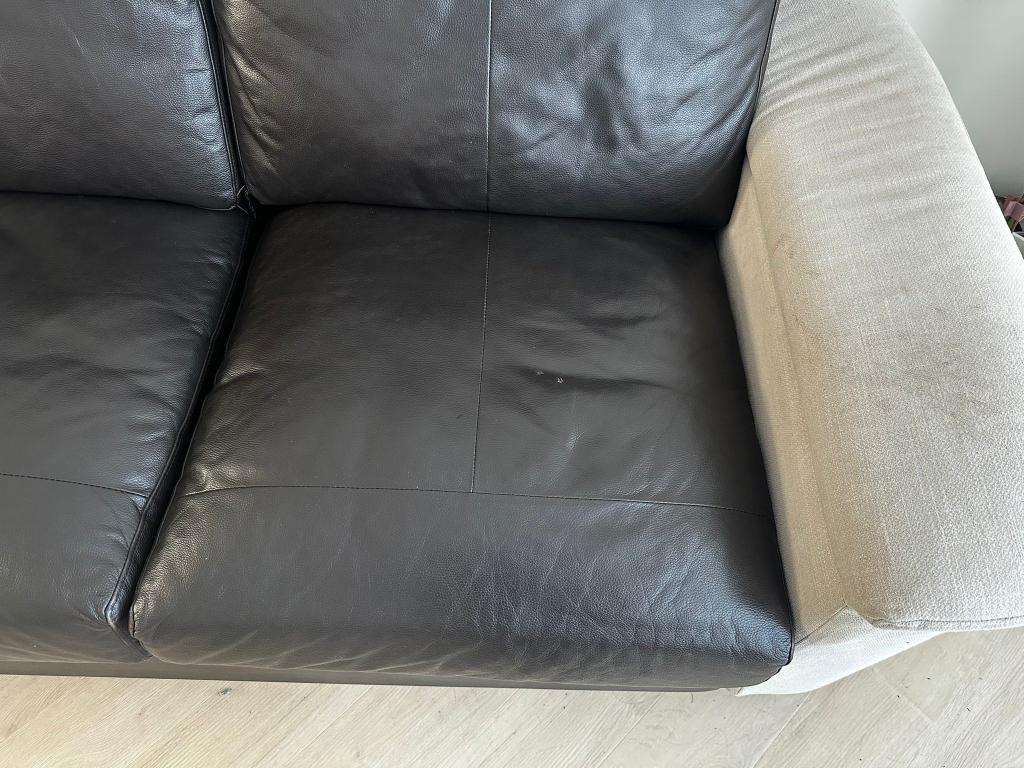 IKEA bank, Ophalen, Gebruikt, 75 tot 100 cm, Leer