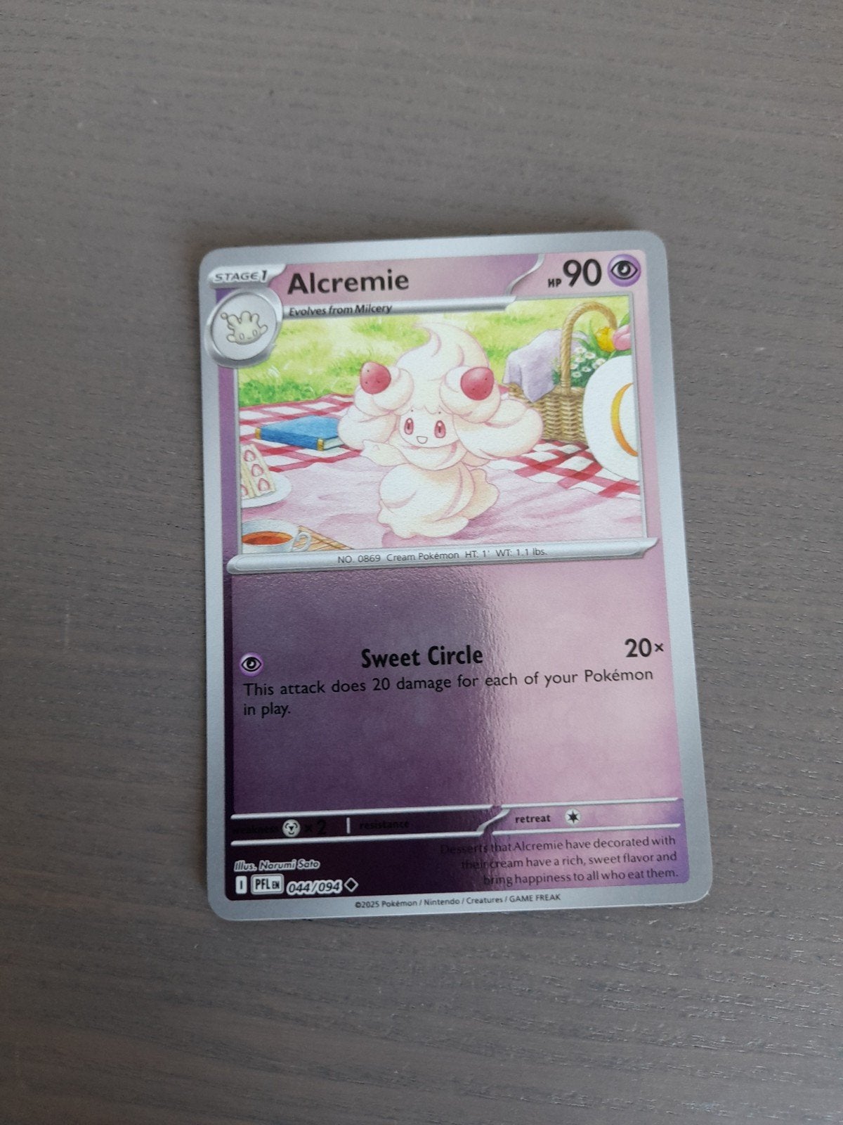 phantasmal flames 044/094 alcremie reverse, Ophalen of Verzenden, Zo goed als nieuw, Losse kaart, Foil