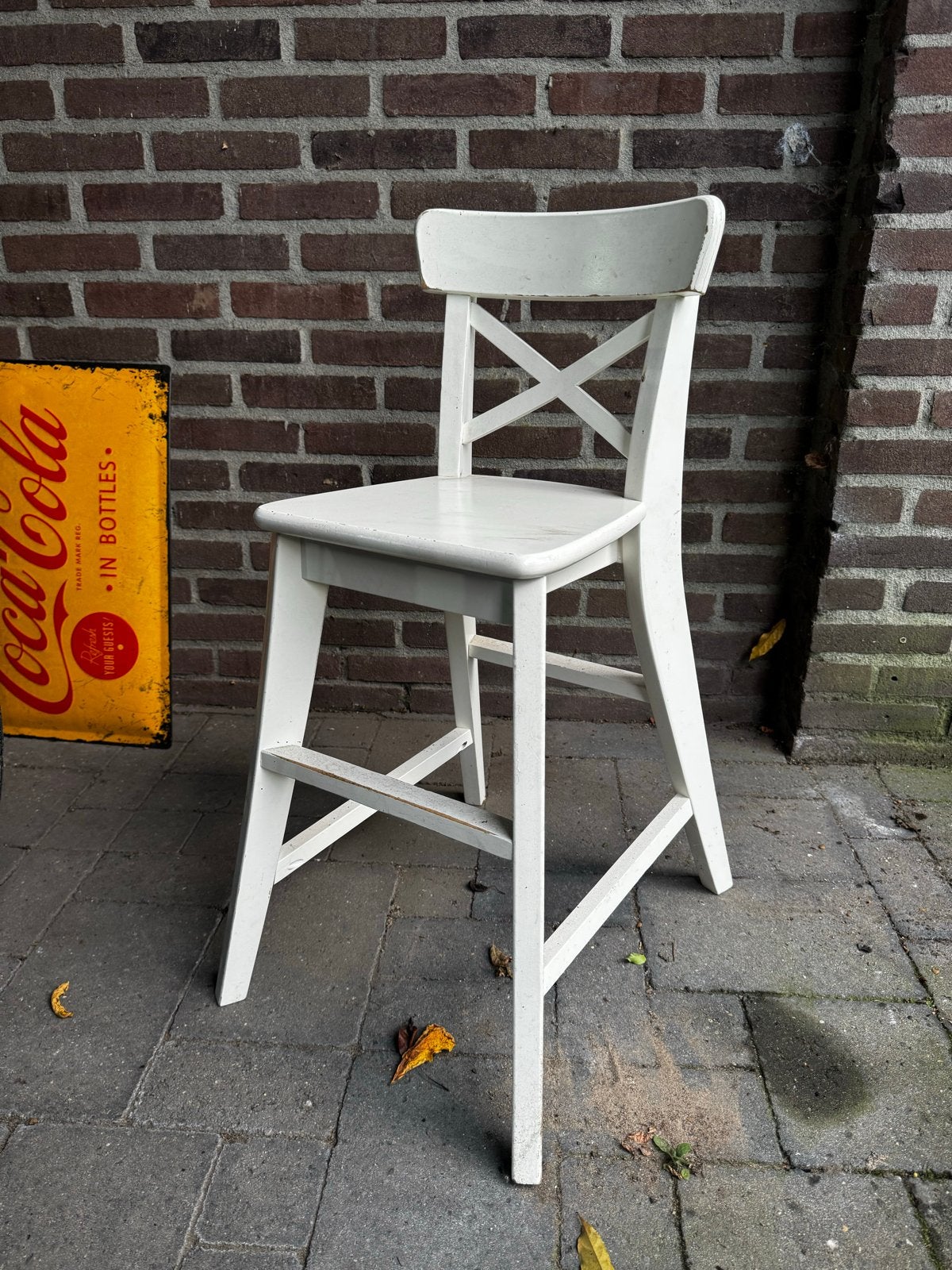 Witte houten kinderstoel, Ophalen, Gebruikt, Overige typen