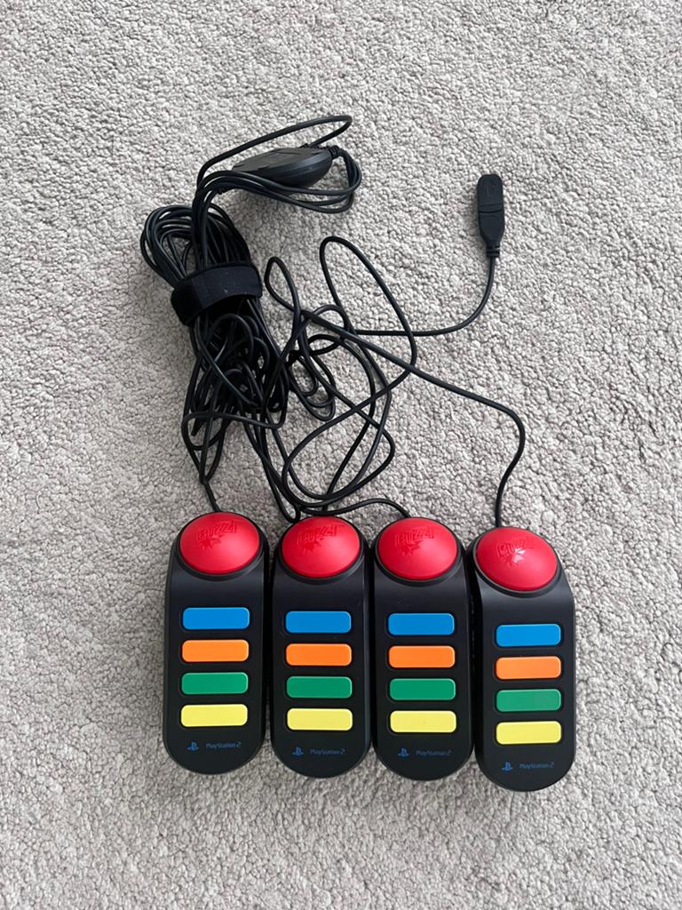 PS2/PS3 Buzz Buzzers – Set van 4, Ophalen of Verzenden, Zo goed als nieuw