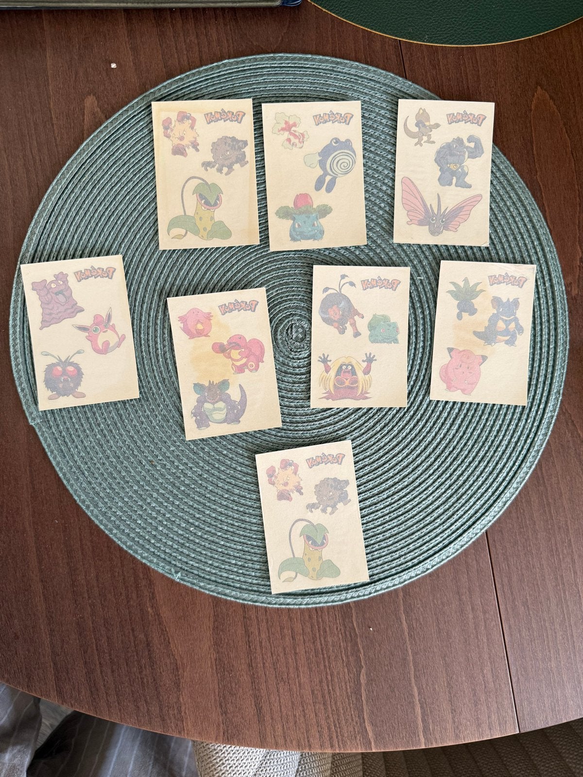 Vintage Pokémon Tattoos - Set van 8 vellen, Verzamelen, Speelgoed, Ophalen of Verzenden, Gebruikt