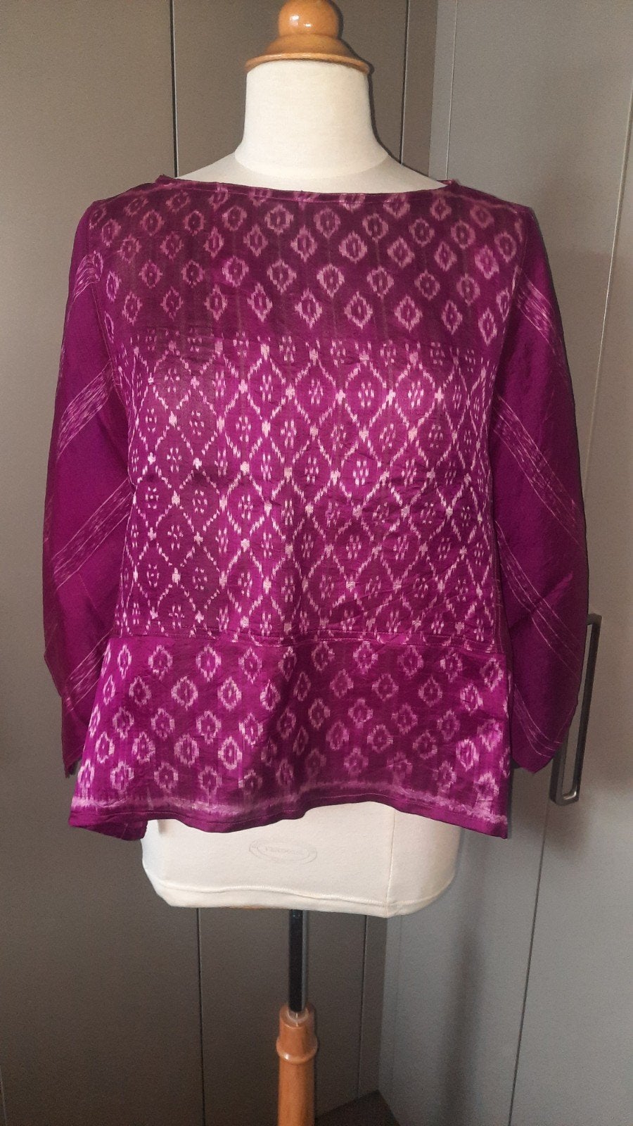 1x gedragen Prachtige zijden top tuniek roze, Ophalen of Verzenden, Zo goed als nieuw, Roze