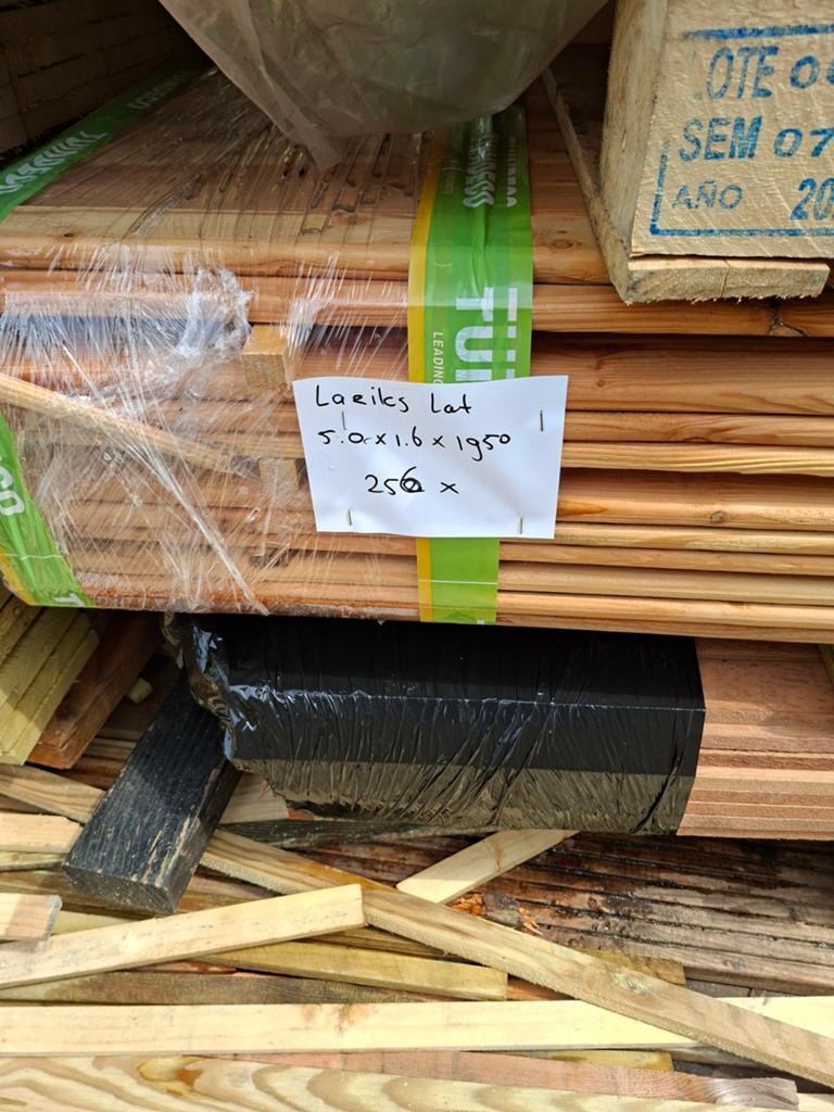 Nieuwe Larix latten - 500 stuks, 5x1.6x195 cm, Ophalen, Nieuw, Minder dan 3 meter, Minder dan 1 meter