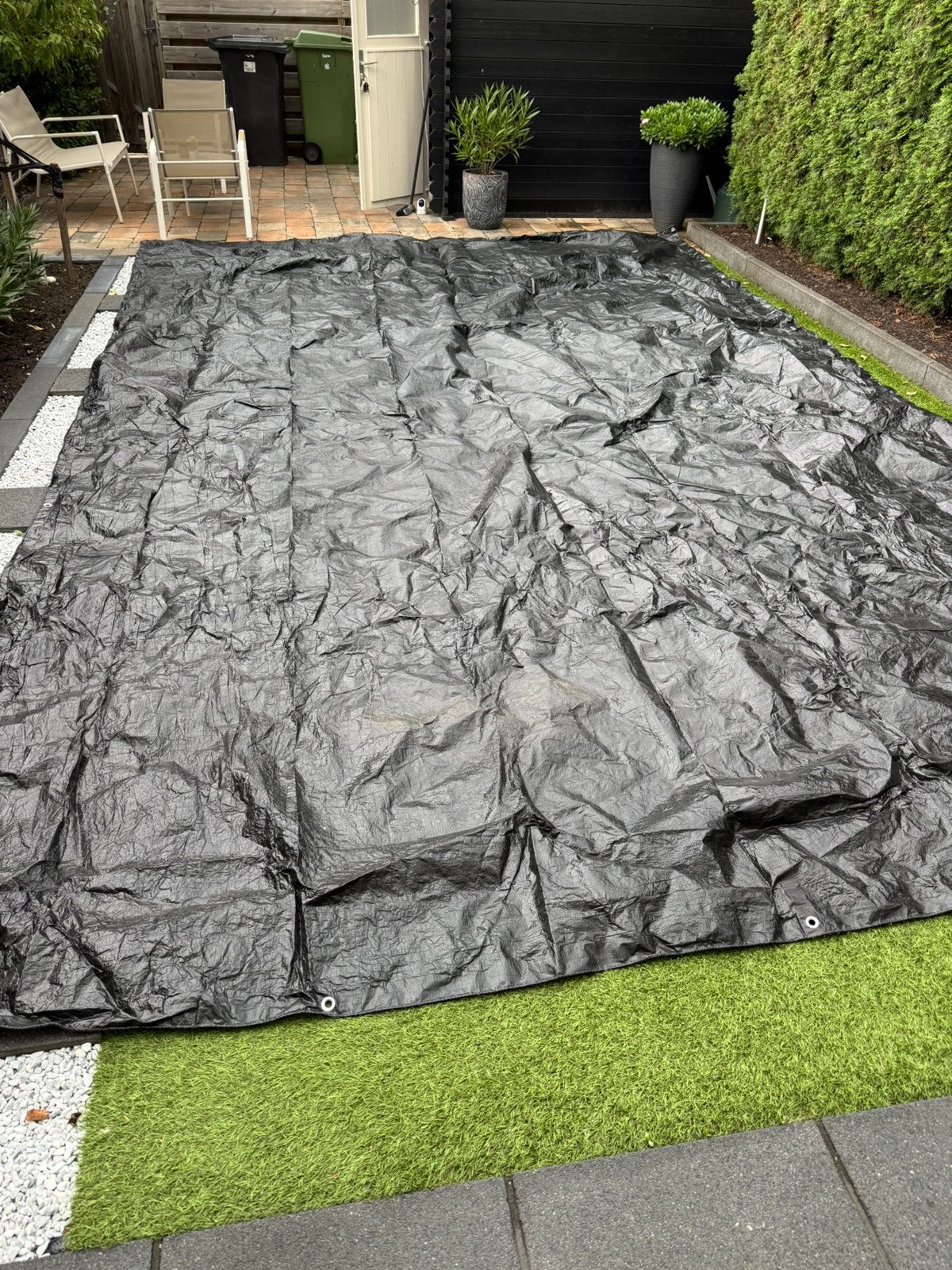 Grondzeil kleur zwart, Ophalen, Zo goed als nieuw