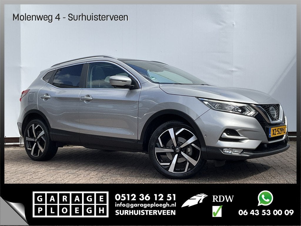 Nissan QASHQAI 1.3 DIG-T Tekna Pano 360° Stoelverw Keyless, Auto's, Nissan, Voorwielaandrijving, 687 kg, Gebruikt, Euro 6