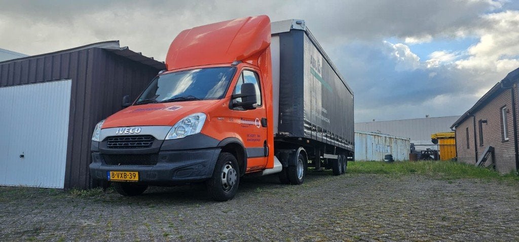 Iveco Daily 35C 2012 BE-Combinatie met doornwaard oplegger., Zwart, Iveco, Origineel Nederlands, Bedrijf