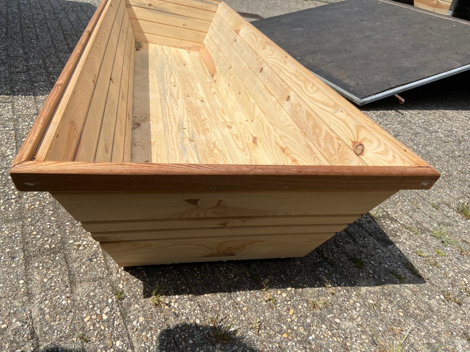 Massieve grote en zware grenen nieuwe plantenbakken, Ophalen, 100 cm of meer, Nieuw, Binnen