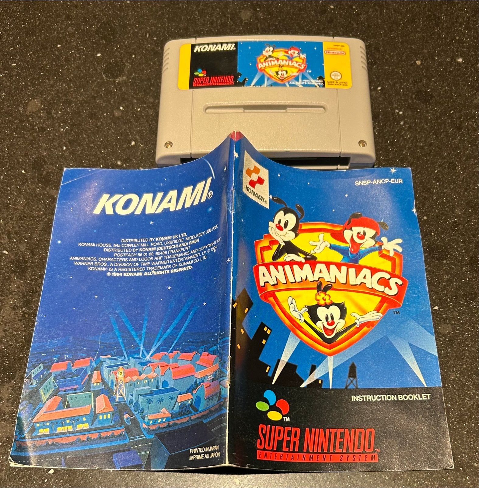 Animaniacs Super Nintendo (SNES) met handleiding, Gebruikt, 1 speler, Ophalen of Verzenden, Platform