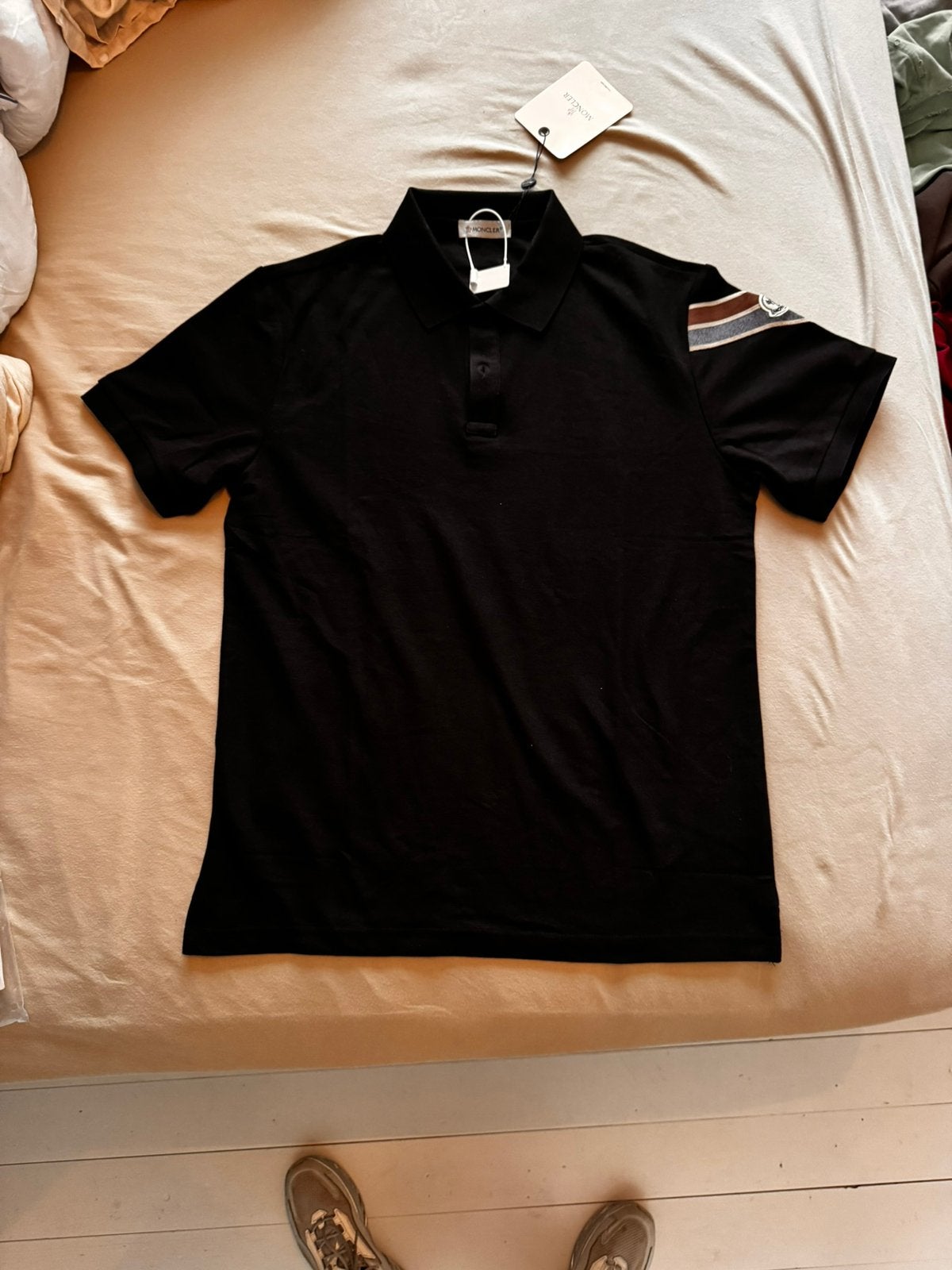Moncler polo maat M, Ophalen of Verzenden, Nieuw, Zwart