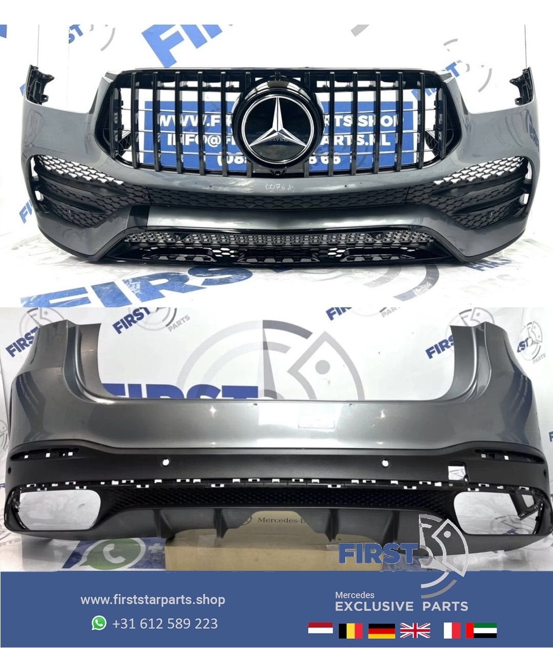 W167 AMG PAKKET BUMPER SET V167 C167 GLE 53 AMG VOORBUMPER +, Gebruikt, -, Ophalen of Verzenden, Bumper