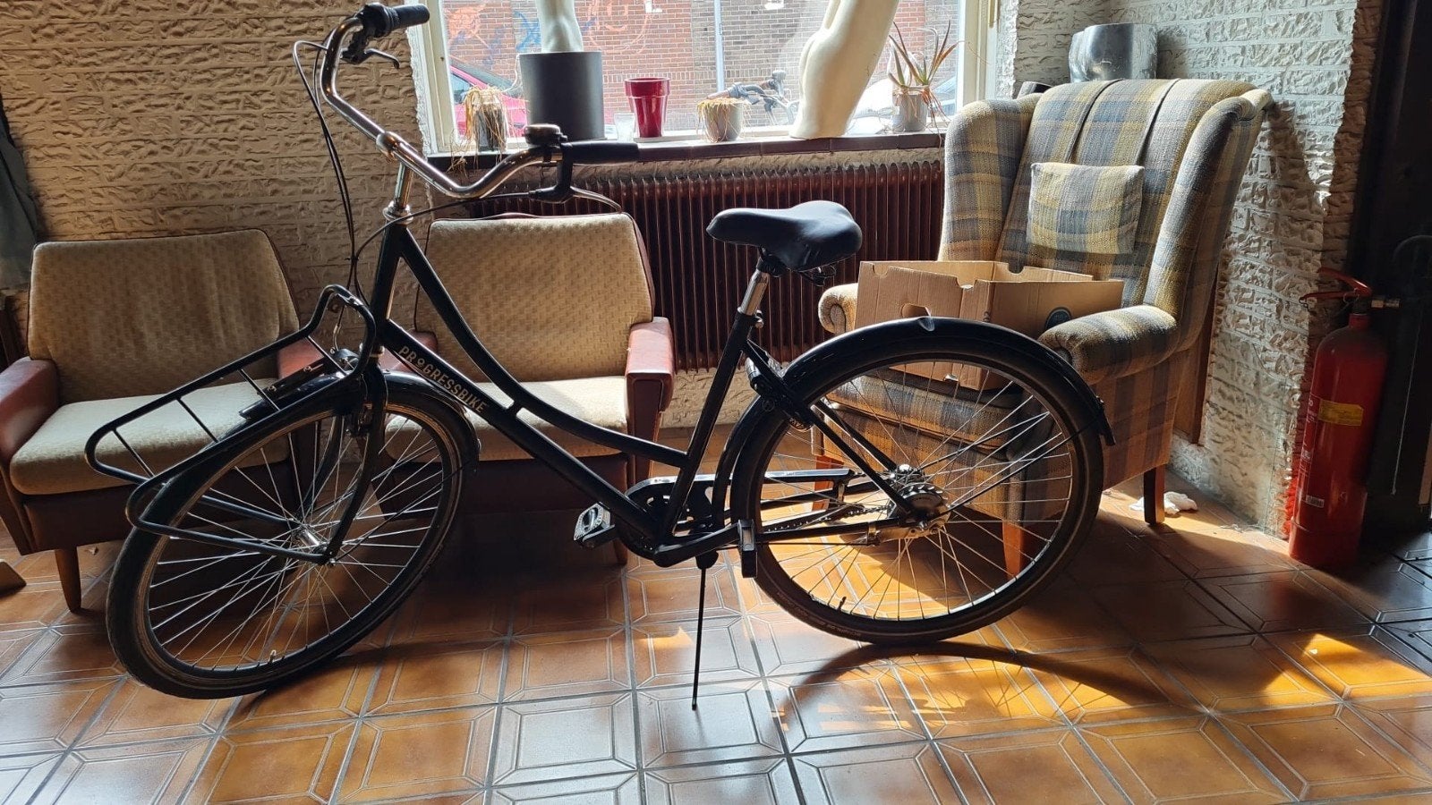 ProgressBike dames fiets - 3 versnellingen, Gebruikt, Versnellingen, Trommelrem, Ophalen