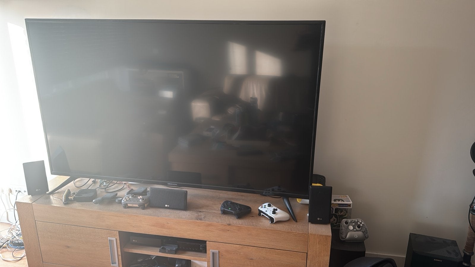 Medion 65 inch 4K Smart TV met Apple TV 4K, Audio, Tv en Foto, Televisies, Gebruikt, 100 cm of meer, 4k (UHD), Smart TV