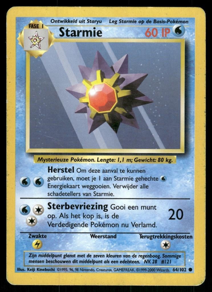 Starmie 64/102 - Base (NL) (EX), Hobby en Vrije tijd, Verzamelkaartspellen | Pokémon, Gebruikt, Verzenden