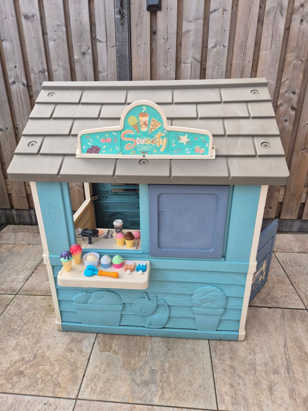 Smoby Speelhuisje Sweety Corner met ijssalon, Ophalen, Gebruikt, Kunststof