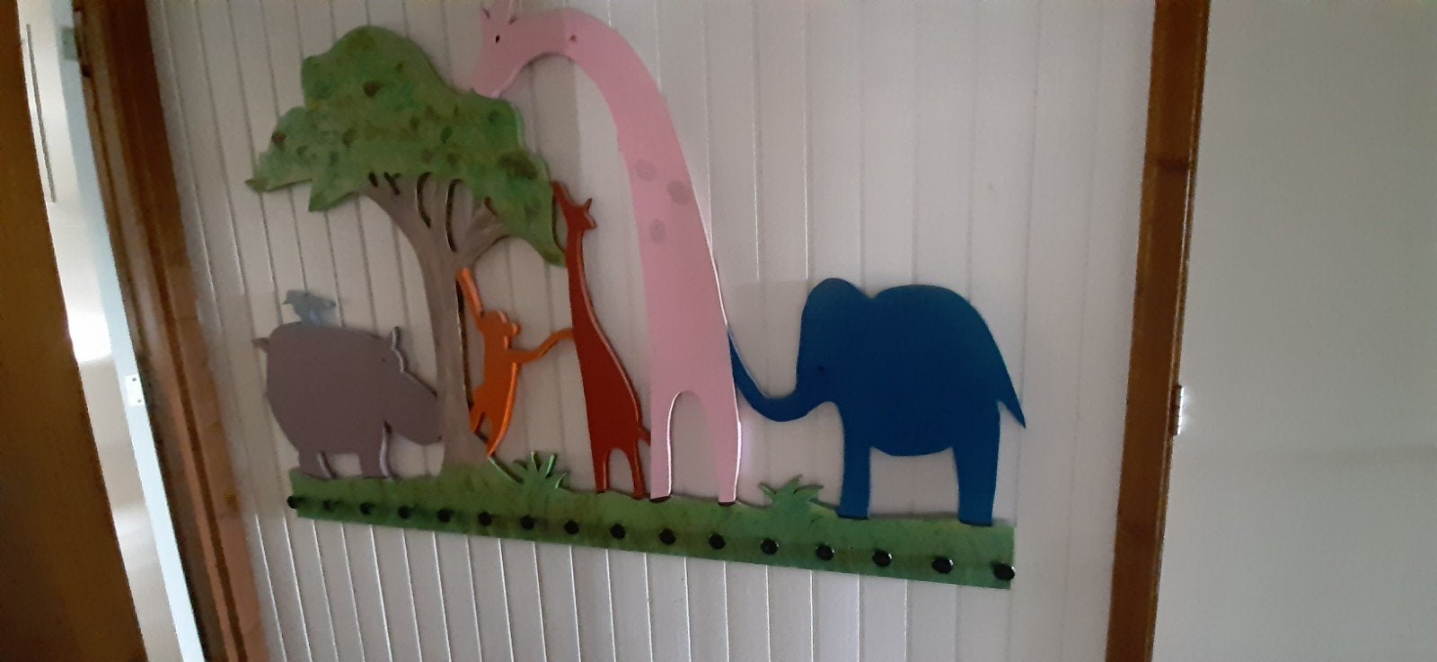 houten dierenkapstok met 15 hangers, Ophalen