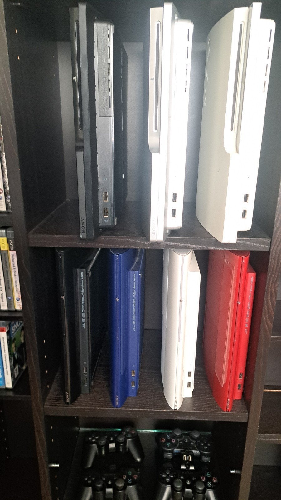 Lot Ps3 met 8 consoles en 120 spellen, Ophalen, Met 2 controllers, Slim