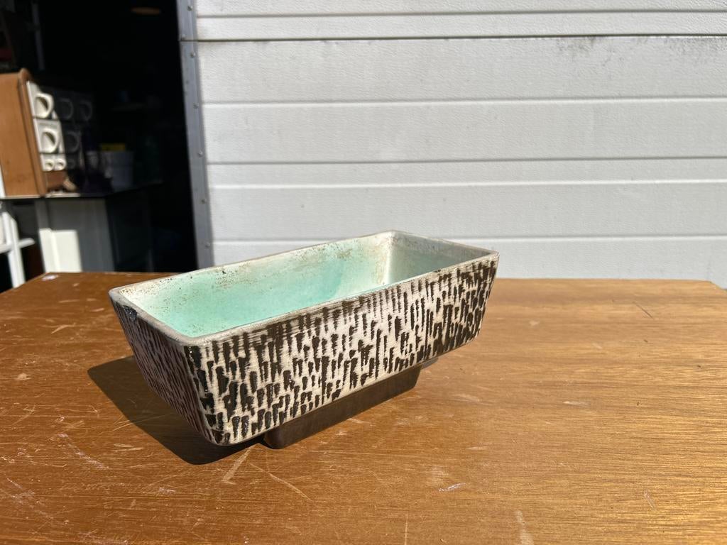 Vintage Stejo Reuver 'berkenbast' cactusbak jaren '70, Ophalen of Verzenden