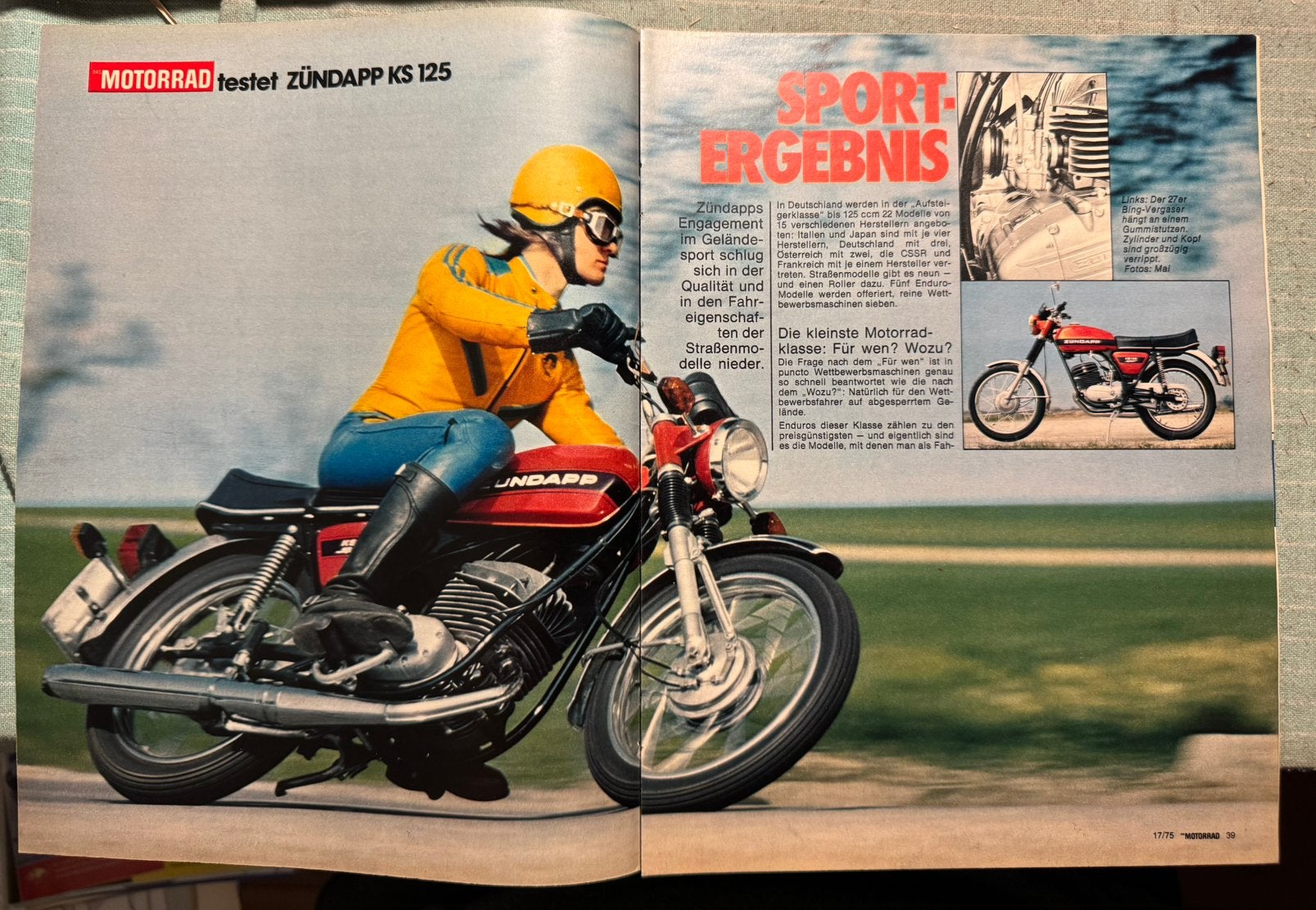 Test 1975 Zündapp KS125 sport, Verzenden, Zo goed als nieuw, Motoren