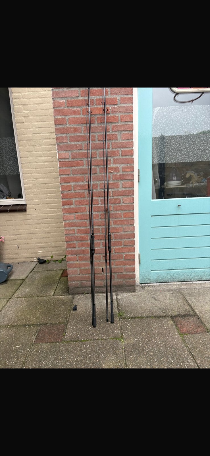 Karper hengels met tas, Ophalen, Zo goed als nieuw, Werphengel