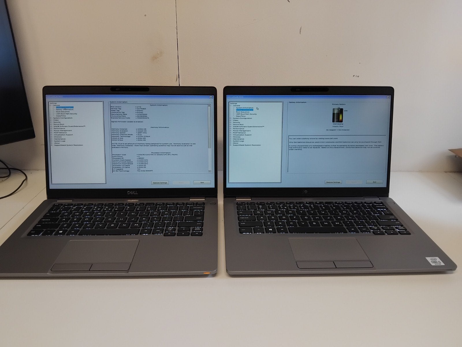 Partij:3X Dell Latitude 5310 13.3" Touchscreen i5 8GB 256GB, 2 tot 3 Ghz, Qwerty, 8 GB, 13 inch