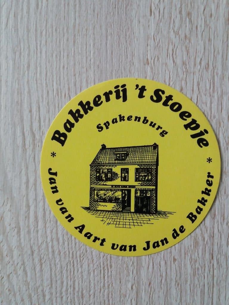 sticker Bakkerij 't Stoepje te Spakenburg, Ophalen of Verzenden, Zo goed als nieuw, Bedrijf of Vereniging