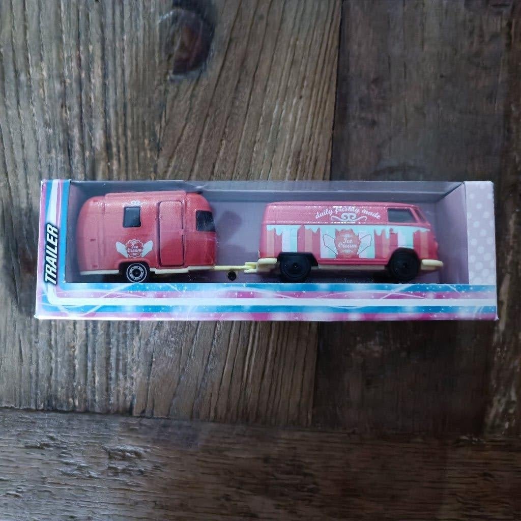 Majorette Pink Drivez Trailer - VW T1 & Airstream Sport, Ophalen of Verzenden, Nieuw, Auto