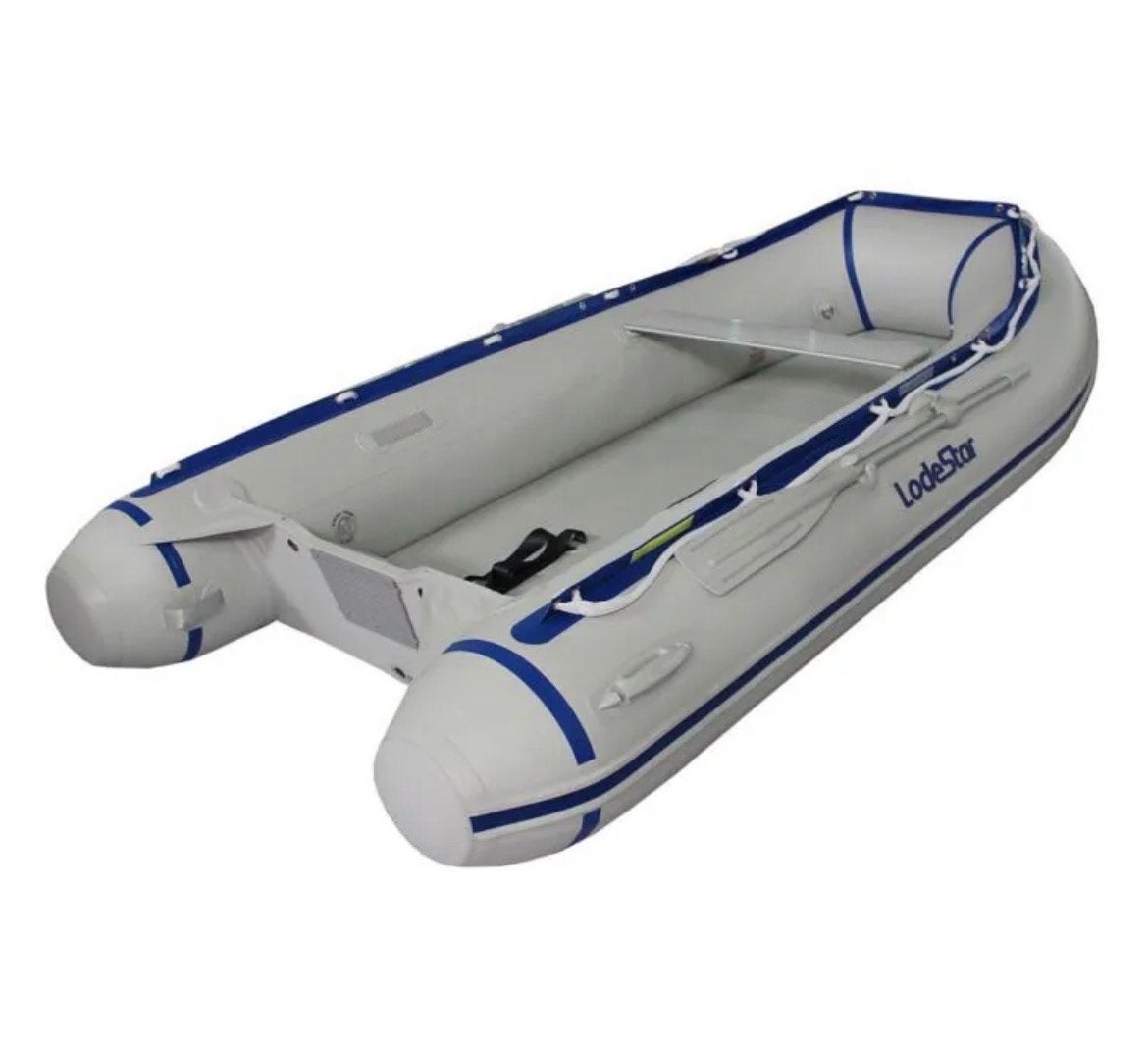 Lodestar NSA-340 rubberboot met elektrische buitenboordmotor, Watersport en Boten, Rubberboten, Zo goed als nieuw, Lodestar, Anker
