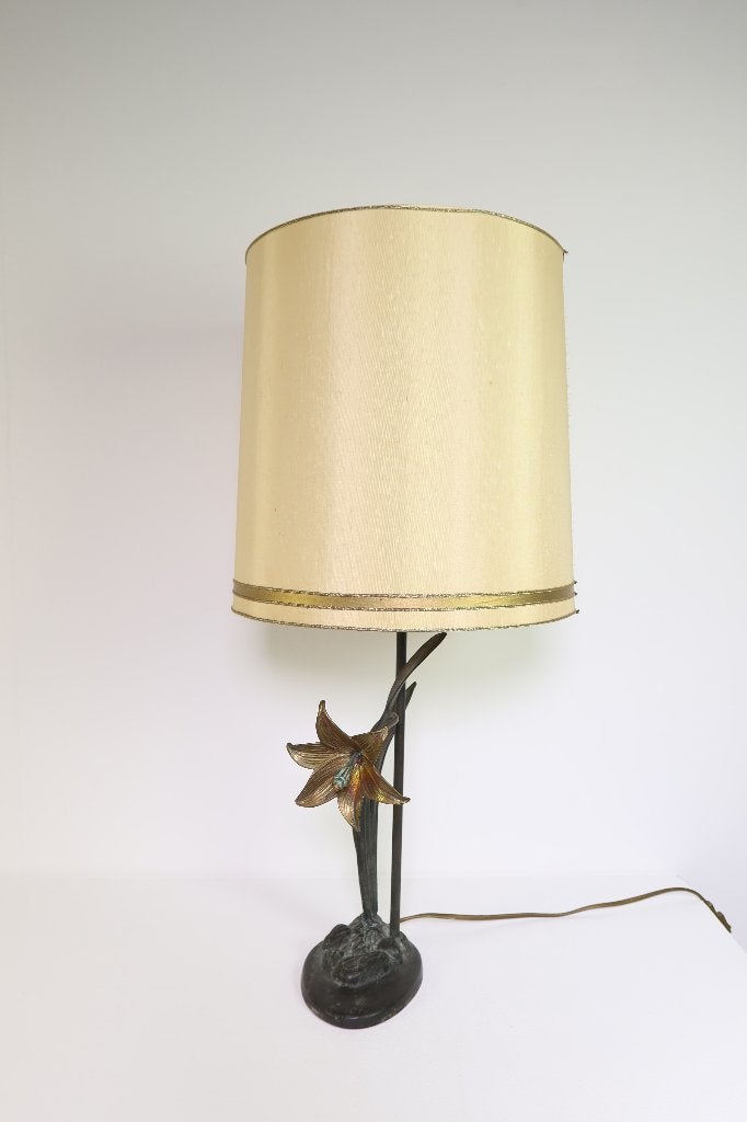 messing tafellamp in Hollywood Regency stijl uit Frankrijk, Ophalen