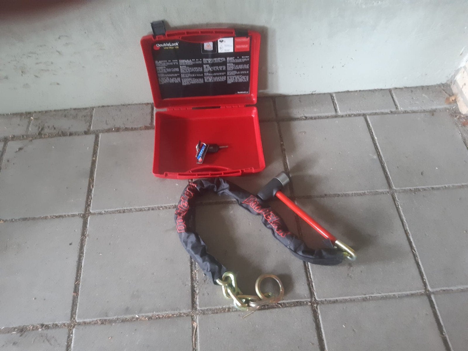 Nieuw DoubleLock kettingslot voor wiel caravan, Ophalen, Nieuw