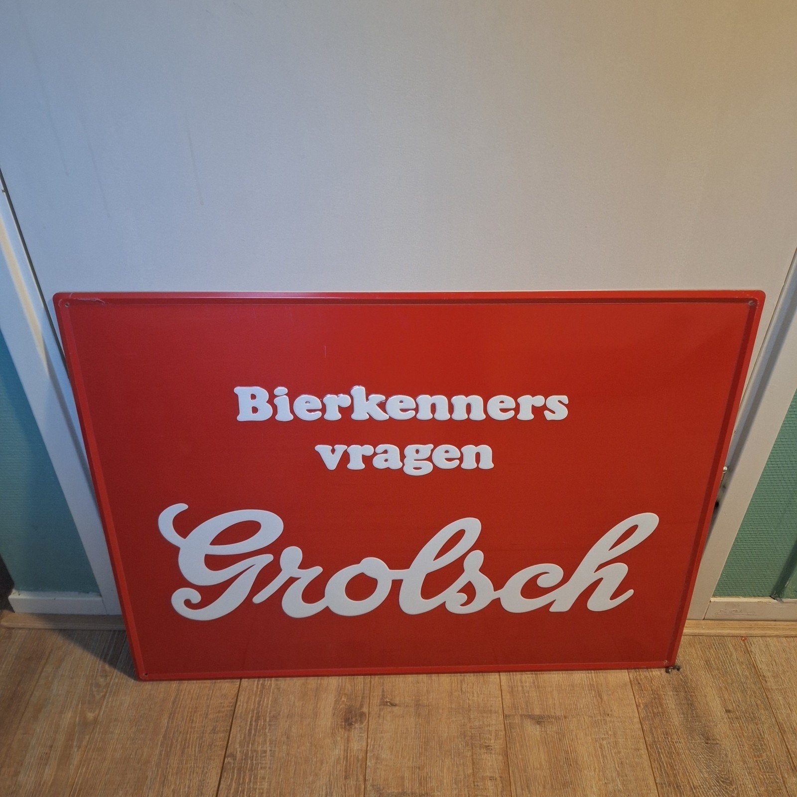 Grolsch bord, Ophalen, Gebruikt, Reclamebord, Plaat of Schild, Grolsch