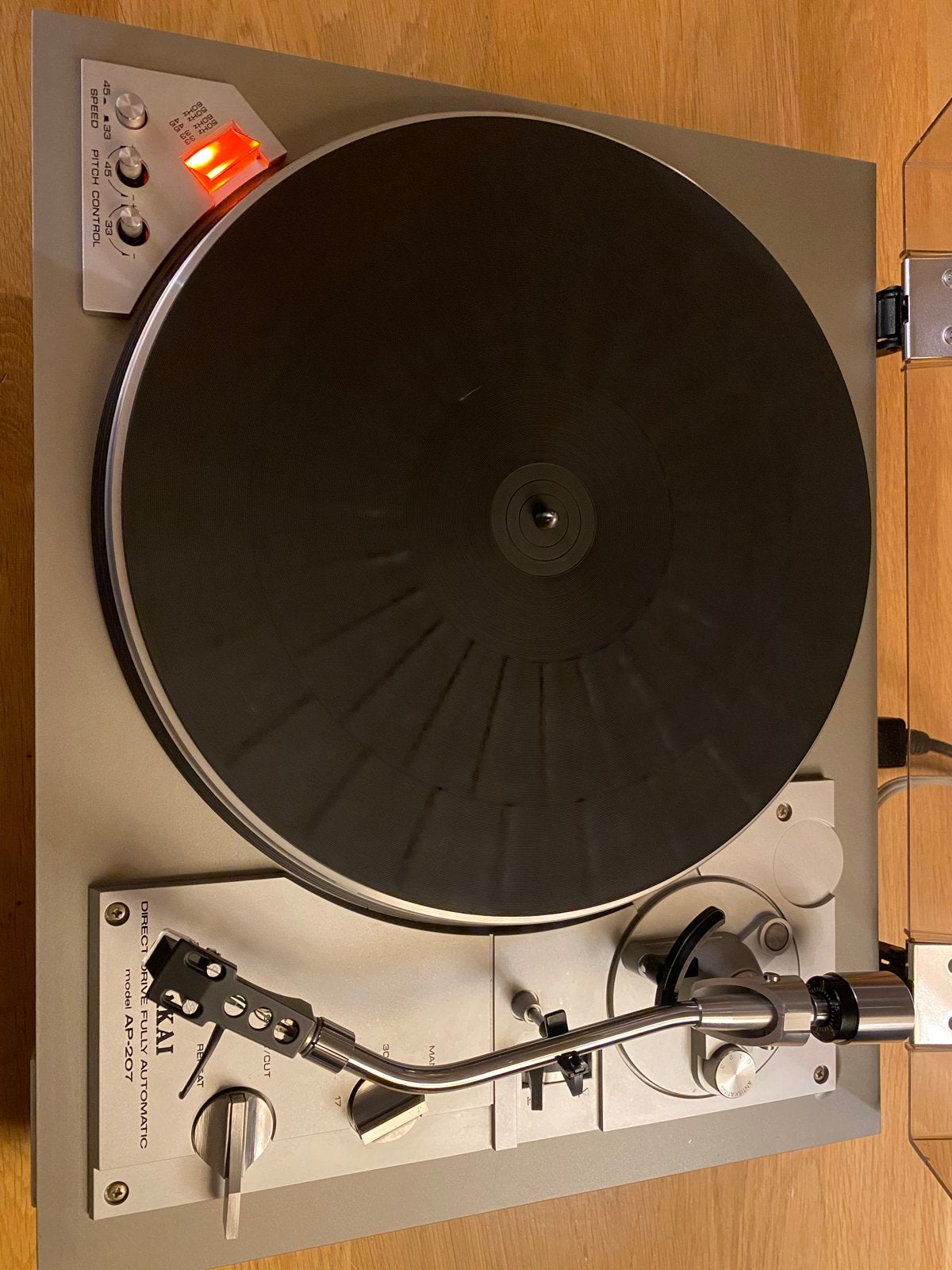 Akai AP-207 Direct Drive Volautomatische Platenspeler, Audio, Tv en Foto, Ophalen, Pitch-regelaar, Zo goed als nieuw, Platenspeler