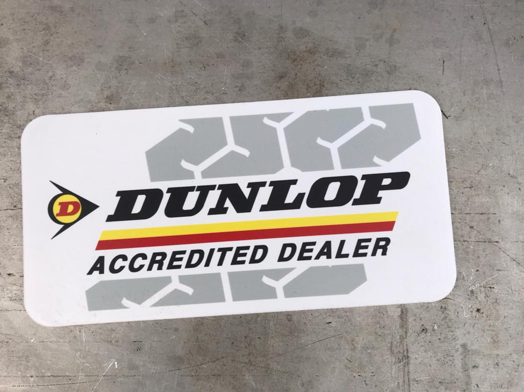 Dunlop banden reclamebord, Ophalen of Verzenden, Gebruikt, Reclamebord