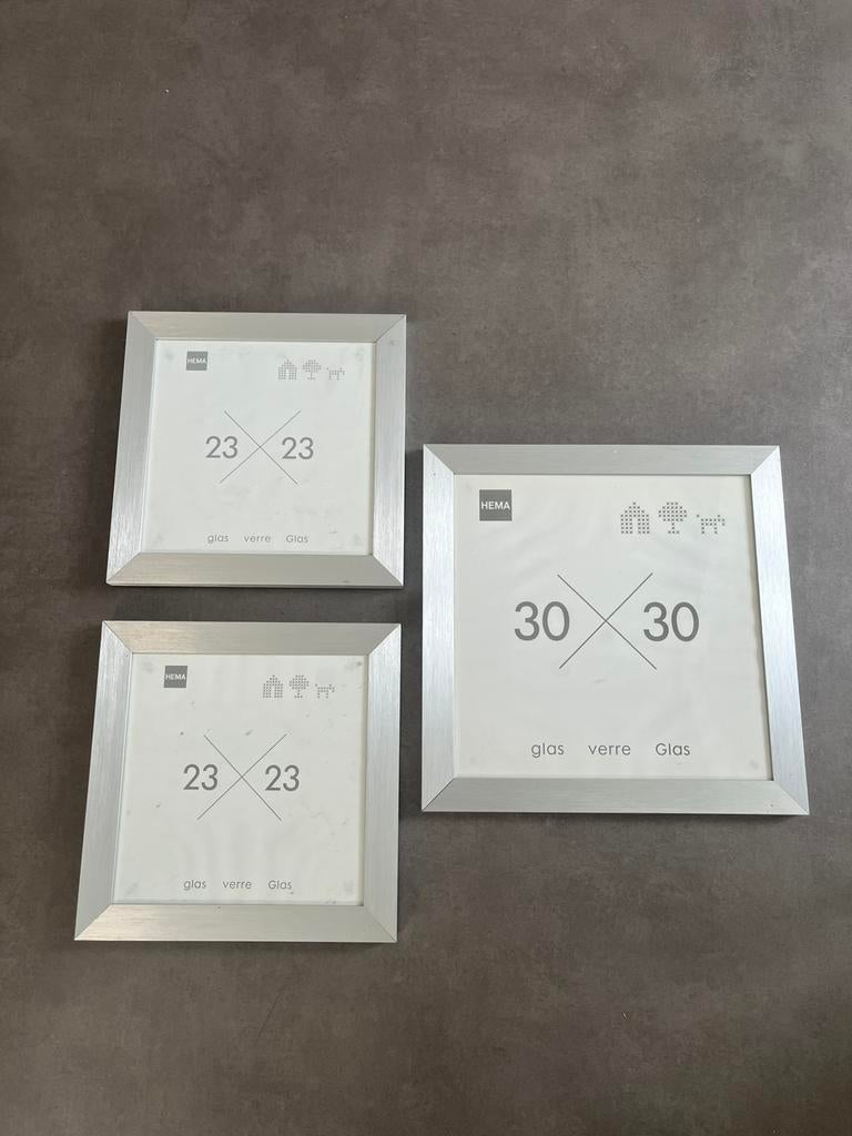 Fotolijsten 2x23/23 1x30/30, Ophalen, Zo goed als nieuw