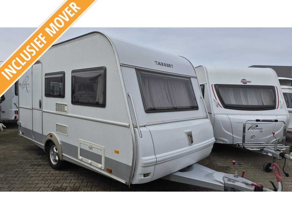 Nette Tabbert Rossini 400 mover, omnistor, voortent, Standaardzit, Tabbert, Bedrijf, Kachel